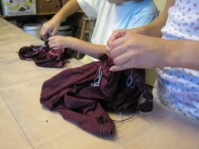 T-Shirt-Batik 'Auspacken nach dem F&auml;rben'